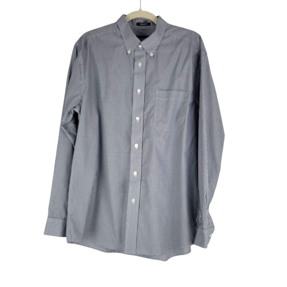 Eddie Bauer Shirt Men’s L Wrinkle Resistant Relaxed Fit L/S Button Down Check